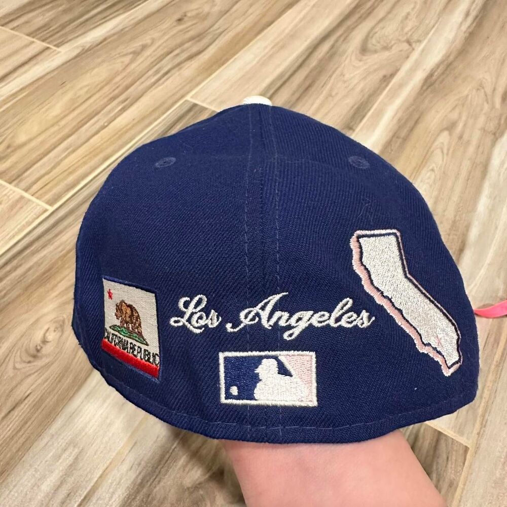 Men's Blue New Era 59Fifty LA Dodgers fitted cap 1988 world series size 7 1/4 - Picture 3 of 7